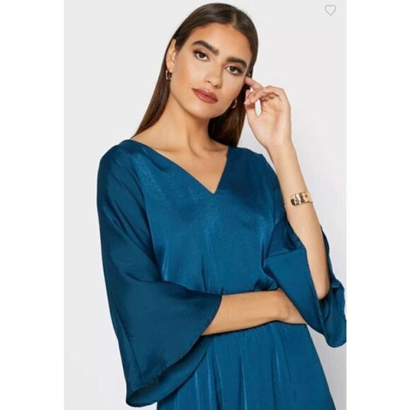 Mango Plunge Dress Long V-Neck - Picture 7 of 7